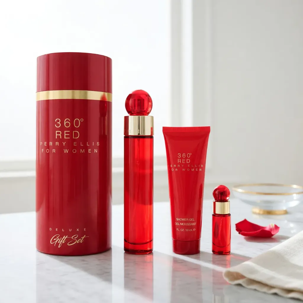 Perry Ellis 360 Red for Women 4 Piece Gift Set Standard Eau De Parfum for Women