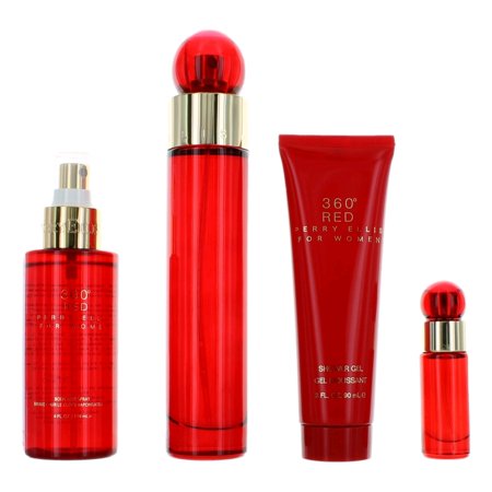Perry Ellis 360 Red for Women 4 Piece Gift Set Standard Eau De Parfum for Women